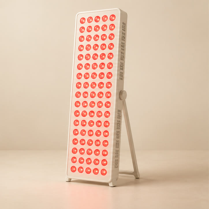 Ritual Panel full-size red light panel concept on a stand